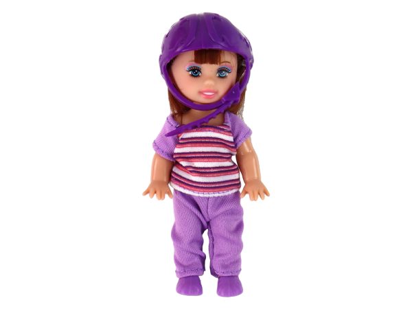 Lucy Doll Set Pink Scooter Skateboard Helmets