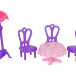 Set Villa Cottage with Lights Plastic Pink