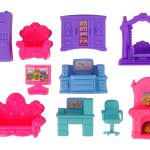 Set Villa Cottage with Lights Plastic Pink