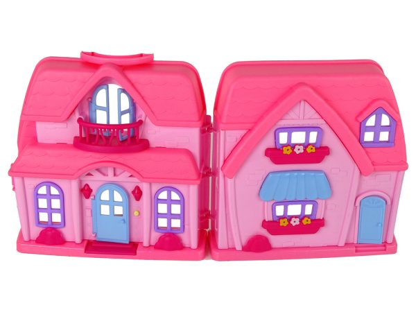 Set Villa Cottage with Lights Plastic Pink