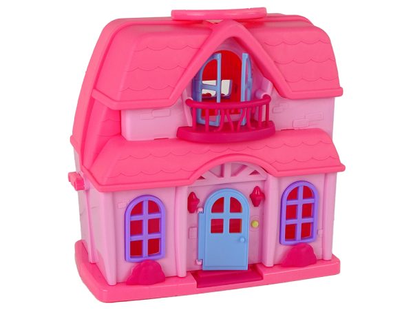 Set Villa Cottage with Lights Plastic Pink