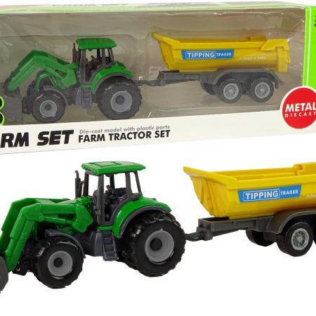 Farm Vehicle Tractor Trailer D Green