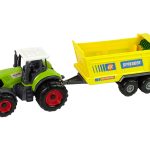 Set of Agricultural Machinery Tractors with Trailers and Harvester