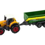 Set of Agricultural Machinery Tractors with Trailers and Harvester