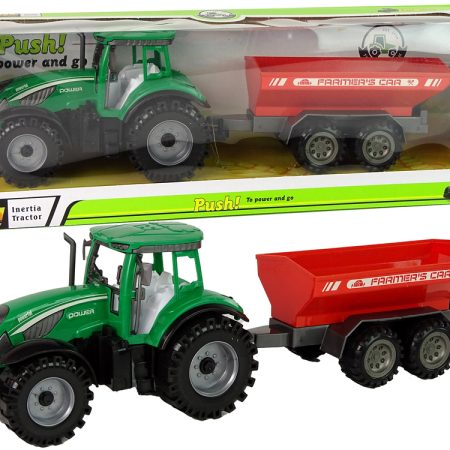Green Tractor with Red Trailer Fractal Drive