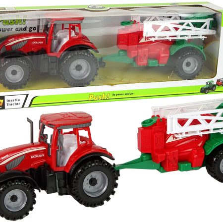 Farm Tractor With Red Sprayer