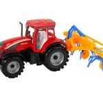 Red Tractor with Rake Friction Drive