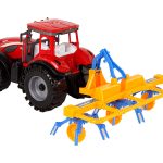 Red Tractor with Rake Friction Drive