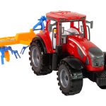 Red Tractor with Rake Friction Drive