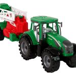 Green Farm Tractor with Red and Green Sprayer Fricative Drive