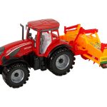 Red Tractor with Orange Cultivator Drive