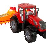 Red Tractor with Orange Cultivator Drive