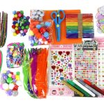 Little Artist's Creative Set Stickers Pompoms Feathers Glitter