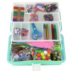 Green Expandable Suitcase Set Artistic Creative Plastic DIY