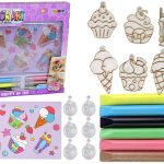 Creative Set Stained Glass Window Fusing Paint Ice Cream Sweets 3D