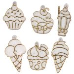 Creative Set Stained Glass Window Fusing Paint Ice Cream Sweets 3D