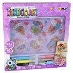 Creative Set Stained Glass Window Fusing Paint Ice Cream Sweets 3D
