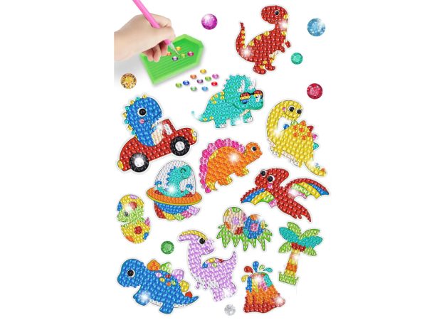 Diamond Embroidery Sticker Set Dinosaurs Mosaic