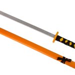 Wooden Sword Orange Prop For Knight 73 cm