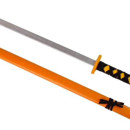 Wooden Sword Orange Prop For Knight 73 cm