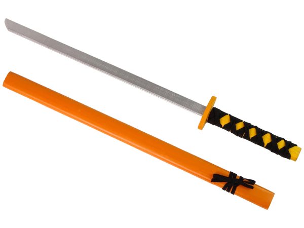 Wooden Sword Orange Prop For Knight 73 cm