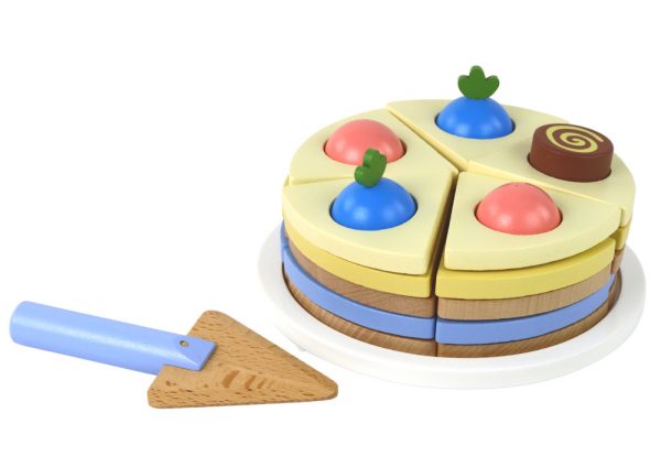 Wooden Cake Cake Pieces 8 pieces