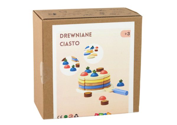Wooden Cake Cake Pieces 8 pieces
