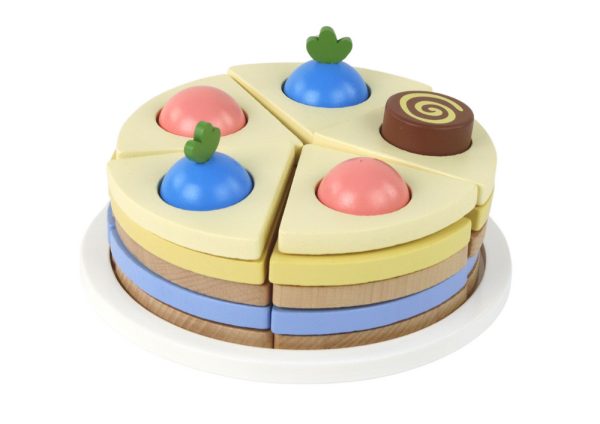 Wooden Cake Cake Pieces 8 pieces