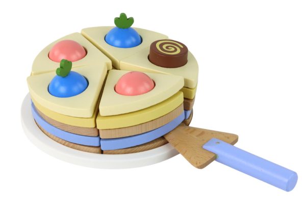 Wooden Cake Cake Pieces 8 pieces