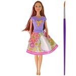 Doll Long Hair Painting Dress
