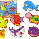 Wooden Fishing Set Colorful Magnet