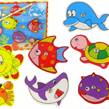 Wooden Fishing Set Colorful Magnet