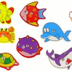 Wooden Fishing Set Colorful Magnet