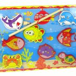 Wooden Fishing Set Colorful Magnet
