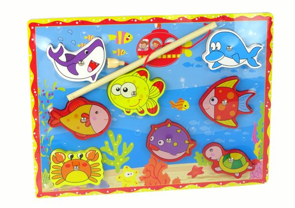Wooden Fishing Set Colorful Magnet