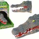 Crocodile Animal Hand Puppet Gray