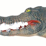 Crocodile Animal Hand Puppet Gray