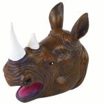 15295_2 Rhinoceros Animal Hand Puppet Brown