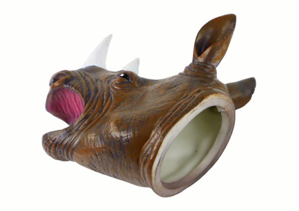 15295_5 Rhinoceros Animal Hand Puppet Brown