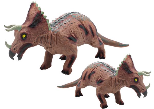 Large Triceratops Dinosaur Figure Sound 36 cm Brown