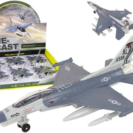 Airplane Friction Drive Lights Sounds 1:72 Gray