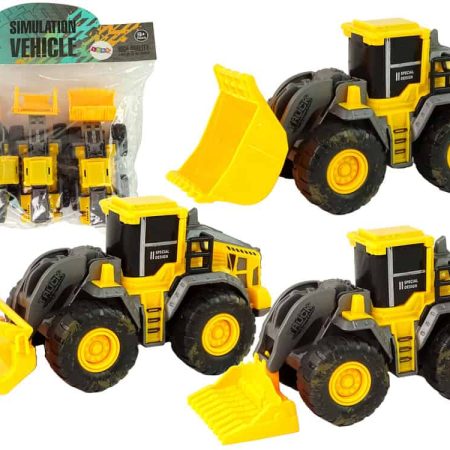 Set of Construction Vehicles 3 Yellow Models