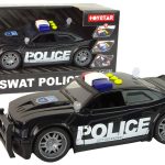 Car Police 1:14 Lights Sounds Black