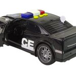 Car Police 1:14 Lights Sounds Black