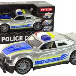 Car Police 1:14 Lights Sounds Silver