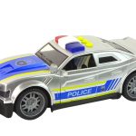 Car Police 1:14 Lights Sounds Silver