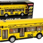 Yellow City Bus With Friction Drive 1:18