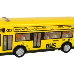 Yellow City Bus With Friction Drive 1:18