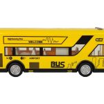 Yellow City Bus With Friction Drive 1:18