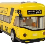 Yellow City Bus With Friction Drive 1:18